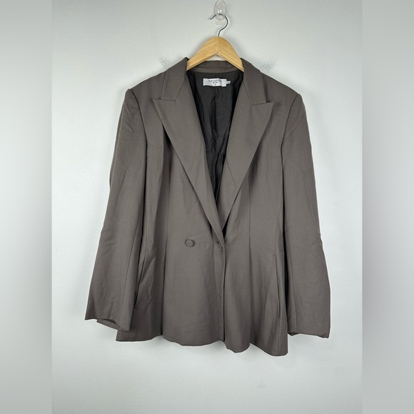MM LaFleur Gaia Jacket Wool Blazer Sharkskin Women’s Sz 16 - Picture 3 of 10